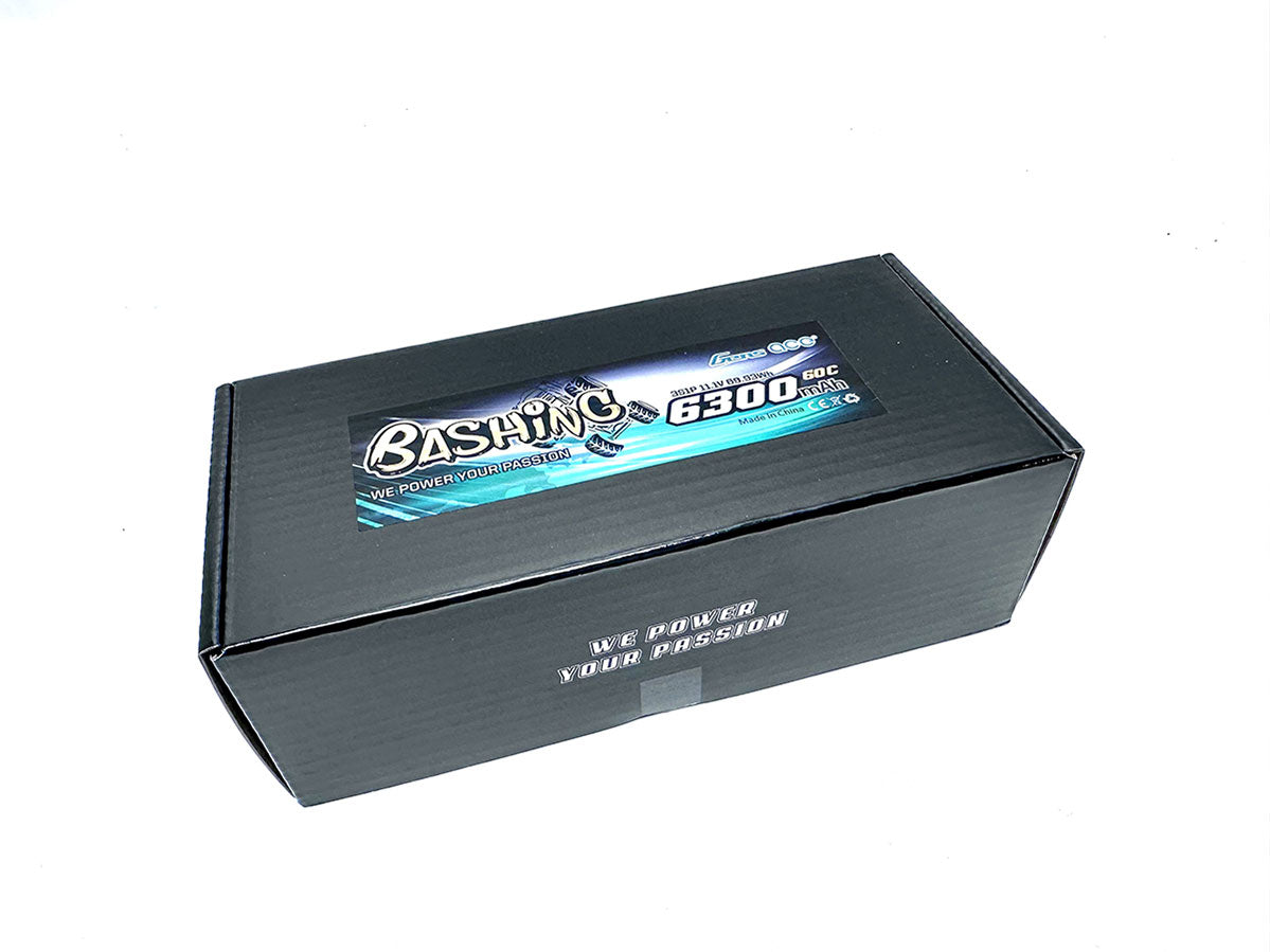 Batterie LiPo 3S 11,1 V - 6300 mAh - 60C (Deans) Gens Ace Bashing, dimensions : 139 x 46,5 x 38 mm, poids : 430 g