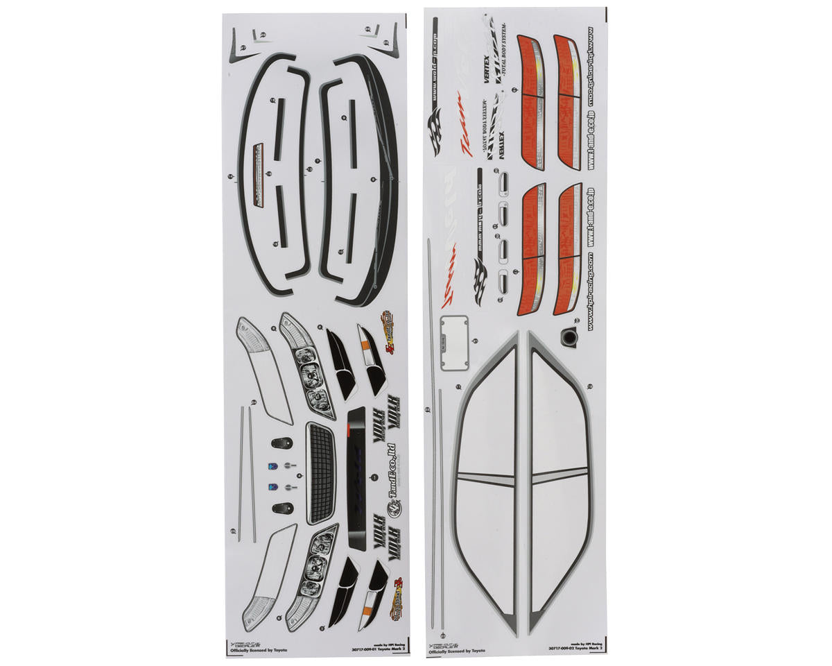 Carrosserie HPI 1/10 Toyota Mark II T&E Vertex Ridge JZX100 Touring Car (Transparente) (200 mm)