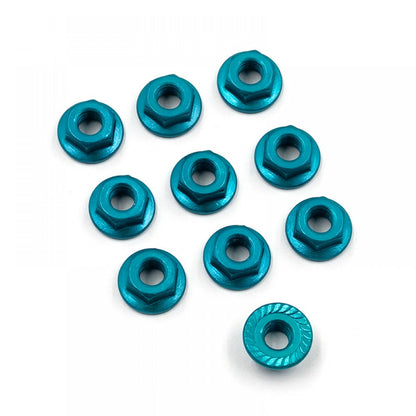 Écrou de blocage dentelé en aluminium de 4 mm, 10 pièces (LB)