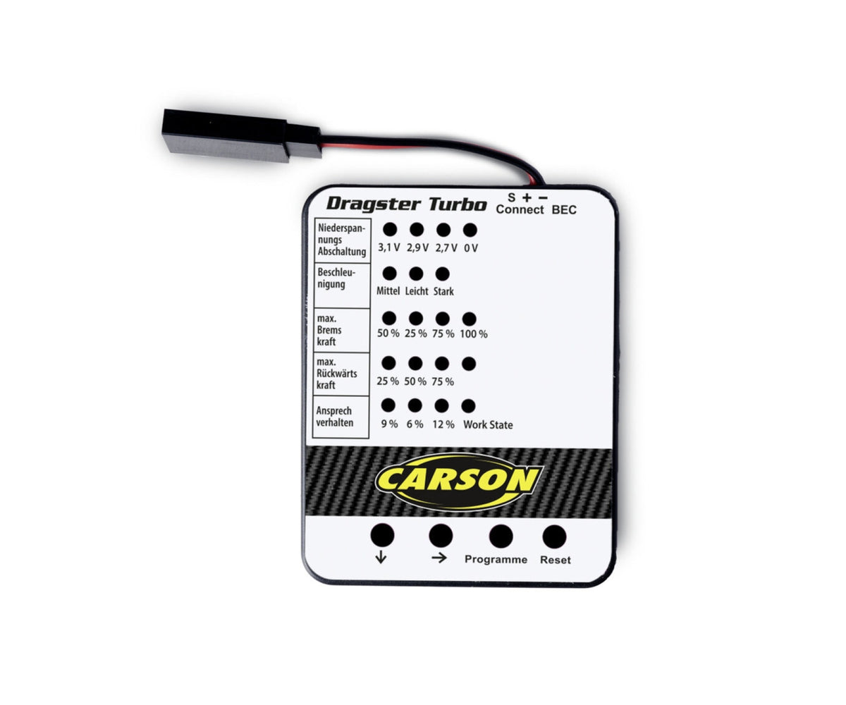 Carte de programmation Carson 1:10 BL Set Dragster Turbo