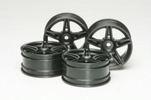 Tamiya Twin 5-Spoke Wheels 4pcs black (26mm / +4) - RCXX - RC Racing Shop | RC Models | Tuning & Spare Parts for Professionals