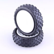 1:10 Schumacher Wide Stagger Rib - Frontreifen 2,2", gelb - verklebt, 12mm Sechskant (2)