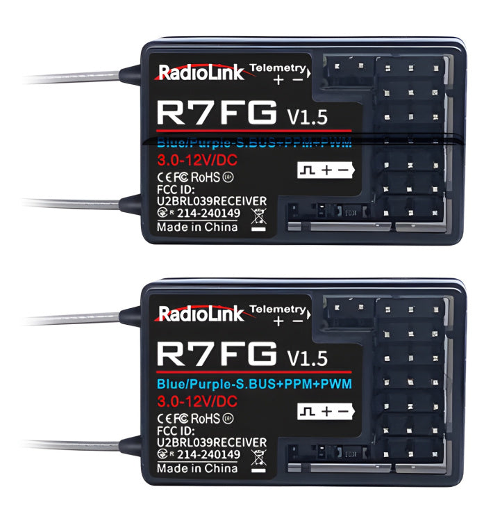 RC6GS V3 RC Sändare med 2x R7FG Mottagare