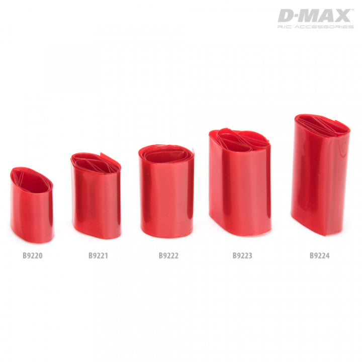 Heat Shrink Tube Red Transparent D54/W85mm x 1m