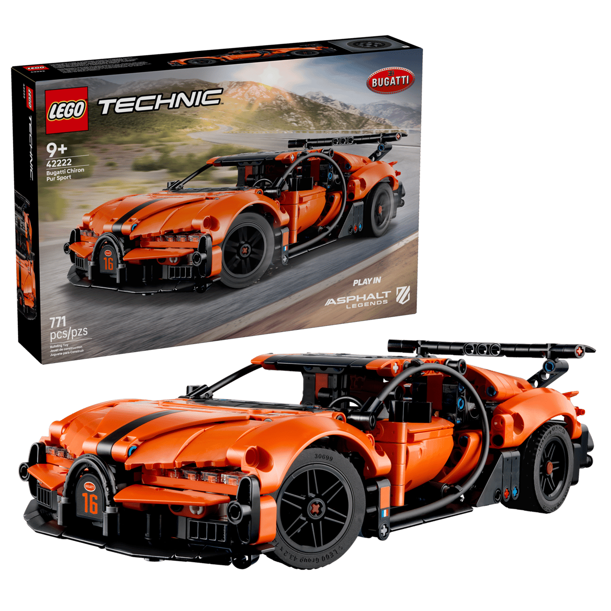 LEGO Technic Bugatti Chiron Pur Sport Hypercar  - 42222
