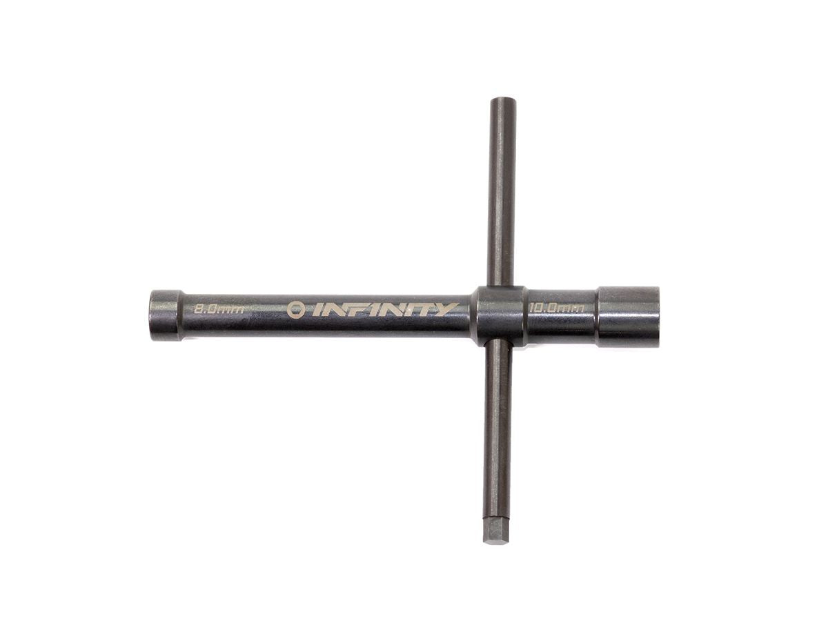 INFINITY GLOWPLUG CROSS WRENCH (8/10mm Socket/5mm Hex Wrench) - A23GP - RCXX - RC Racing Shop | RC Models | Tuning & Spare Parts for Professionals