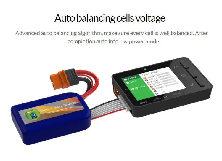 ISDT BG-8S Smart Battery Tester - LCD Display / Digital Battery Capacity Balance Checker - RCXX - rc racing for professionals
