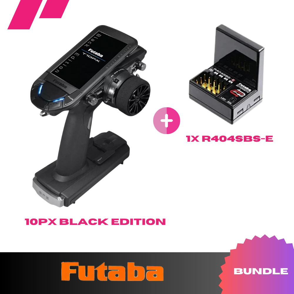 Futaba T10PX black Edition ohne Empfänger + 1x R404SBS-E - RCXX - RC Racing Shop | RC Models | Tuning & Spare Parts for Professionals