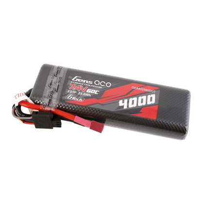 Batterie LiPo 2S 7,4 V - 4000 mAh - 60C (Deans) GensAce Bashing, 139 x 47 x 23 mm, 225 g, G-Tech