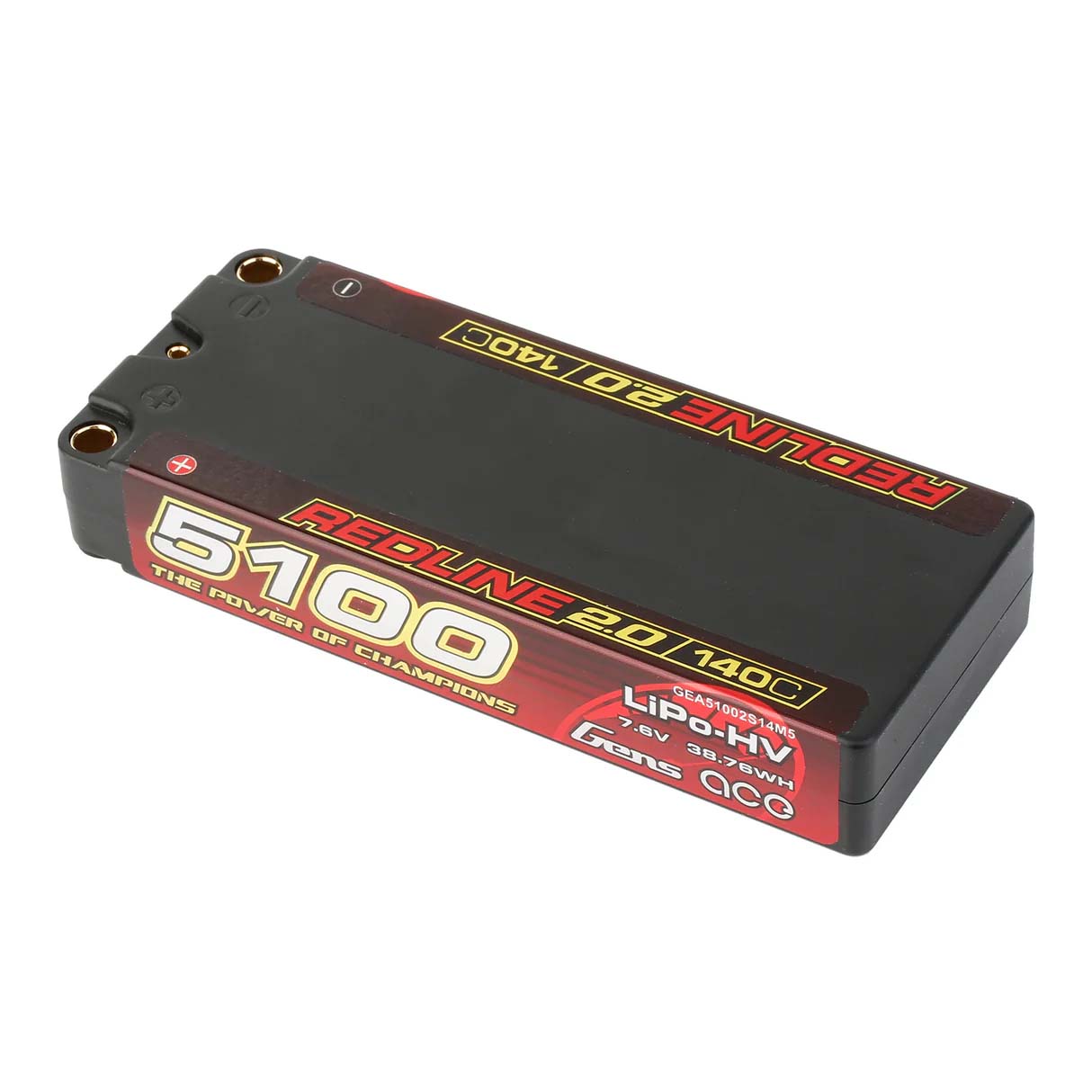 GensAce Redline 2.0 Mid Size 2S HV 7.6V-140C-5100 113x47x19mm 191g