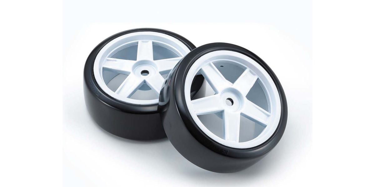 Kyosho Verklebte Reifen Drift FZ02 5-Spoke White 1:10 Fazer 2.0 (2)
