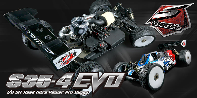 Xtreme ARIA PRECUT SWORKZ S35-4EVO 1/8 Scale Nitro Buggy Competition Body Shell - Ultra Light 0.7mm - MTB0425-07CW - RCXX - rc racing for professionals