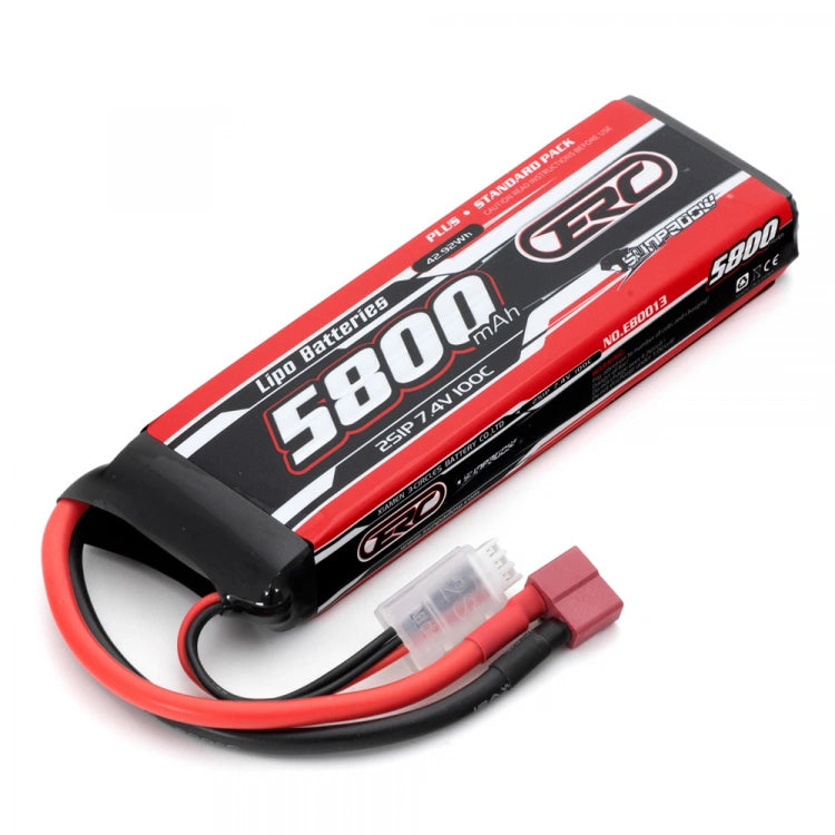 Batteria Li-Po Sunpadow 2S 7.4V 5800mAh 100C Connettore T