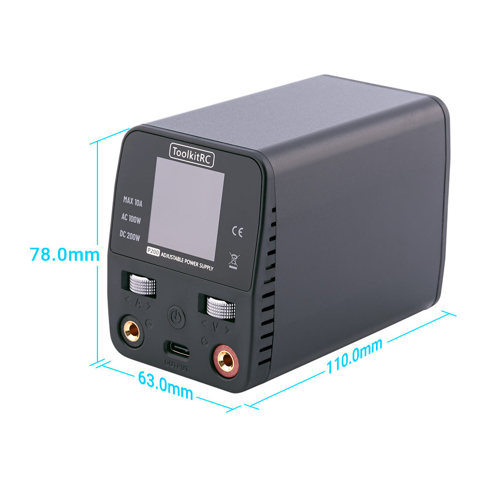ToolkitRC P200 V2 30V 10A max 100/200W AC and DC Input - TK23100 - RCXX - RC Racing Shop | RC Models | Tuning & Spare Parts for Professionals