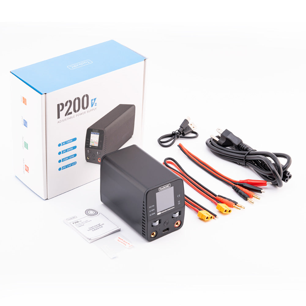 ToolkitRC P200 V2 30V 10A max 100/200W AC and DC Input - TK23100 - RCXX - RC Racing Shop | RC Models | Tuning & Spare Parts for Professionals
