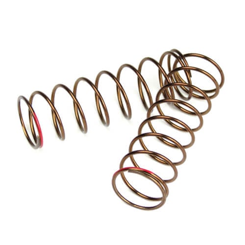 Tekno Shock Spring Set (rear, 1.3x8.875, 3.22lb/in, 63mm, red) - TKR7247