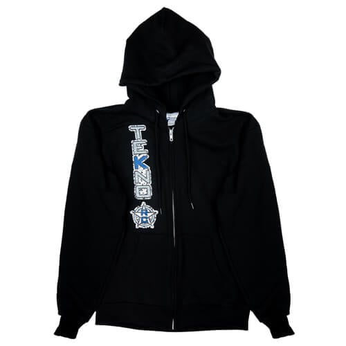 Tekno Tekno RC Zippered Hoodie (vertical design, black, M) - TKRHOODIE05M