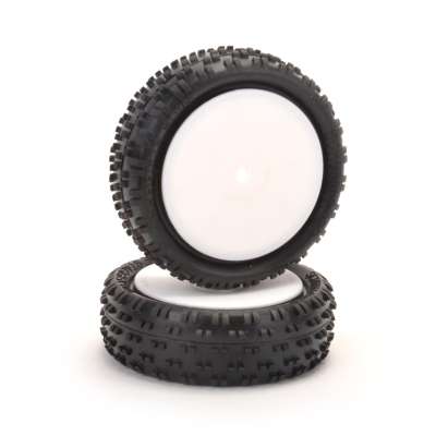 Schumacher CACTUS FUSION 2 1/10 FRONT 4WD Offroad Tires (2) Preglued - YELLOW - U6898