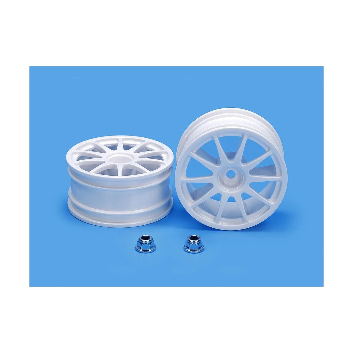 Tamiya 1/10 Felgen 10-Speichen Weiss (2) Touring Car 26mm 50732